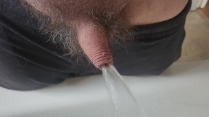 Pissing and showering