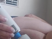 Pussy popping orgasm on wand