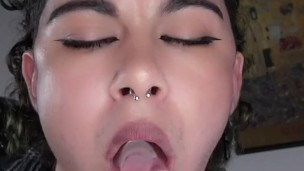 FtM Sloppy Blowjob Sucking with Fangs!