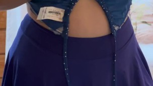 Naughty chubby girl showing off at the Resort.