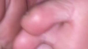 foot job from hot wife pretty feet and soles