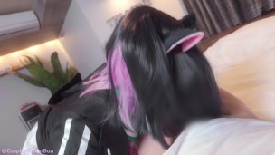 【ぶんコス】「先生の赤ちゃんほしいの💙」ムチムチぷにまんに中出しニ連発交尾💙