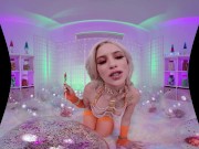 Swallowbay - Hot skinny blonde Kiara Cole big dick sucking and gagging VR 4/16