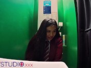 Schoolgirl Sucks Dick At The Gloryhole 4/16