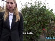 Public Agent - creamy pussy blonde office girl gets excited by risky outdoor sex with a big cock 1/16