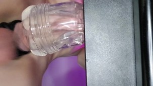 REAL AMATEUR CUMS IN TOY PUSSY | INSIDE POV CLIP