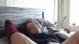 Huge dildo stretching me out