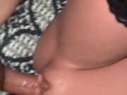 Pulls It Out to Cum on Stomach