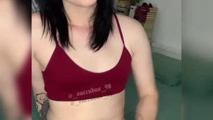 Teaser hot transgender woman masturbating