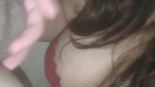 Blow job and boob fuck asian milf bbw