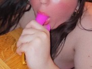 sucking my toy and taking my dildo from behind,check out my OF for full videos including b/g content