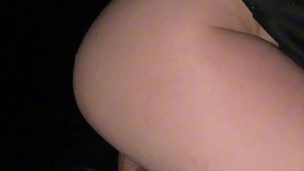 Ride and piss on dildo in the park