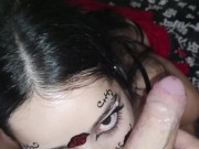 O Wellington Prado recebeu um boquete profundo no pau grande cheio de veias e lambuzou meu rosto 3/16