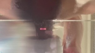 オナホオナニー　下アングルの射精シーン