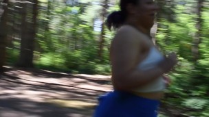 Got horny for bull cock while jogging in woods