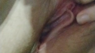 Slut Plays With Her Pink Pussy With A Tail Plug In