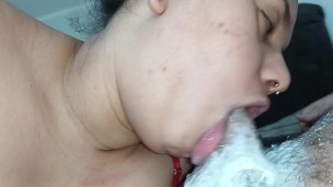 perfect blowjob with cumshot foaming creampie, she sucking and extreme wow🍆🥛🥛😵💦🥹🥛🥛🥛🥛🥛
