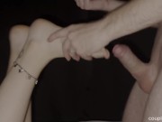 awesome SOLEJOB !🦶🏼 and at the end, he is LICKING his own CUM 💦🥵 8/16