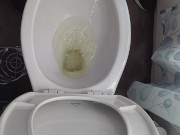 Taking a giant piss after a long workout.