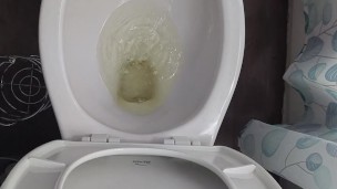 Taking a giant piss after a long workout.