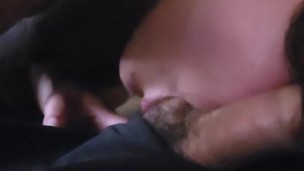 Asian Teen Sucks White Dick and Swallows