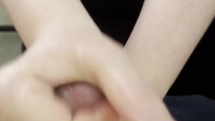 POV: Large dildo prostate fucking with handjob