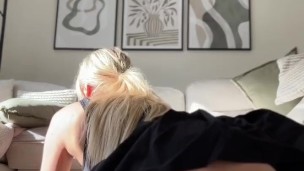 CUTE BLONDE DOES YOGA IN MINI SKIRT!! (GUESS WHAT I REMOVE FIRST😈) PART2