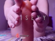 JOI - Fazendo footjob até vc gozar | Dri Sexy 8/16
