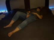 Selbstbefriedigung Augen verbunden Orgasmus Stöhnen Klitoris reiben Clyde um den Vertand bringen 1/16