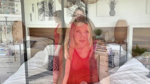 Transparent See-Through Dress Try On Thick Blonde Milf Big Tits