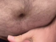 Chubby Man Close Up Cumshot