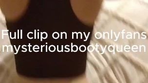 Slut getting a creampie while cheating (Full clip OF Mysteriousbootyqueen)