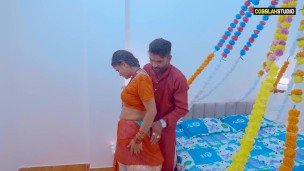 Sexy lady enjoyed her suhagrat night and fucked hard