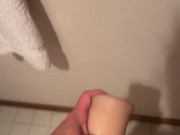 Quick Stroke with Tight Pussy During Shower