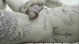 Post shower play with super thick girthy cock