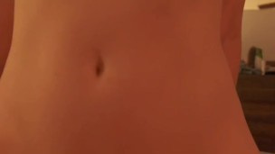 Cute redhead goth riding