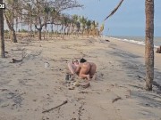 TWO LESBIAN GIRLS PLAYING ON THE BEACH THEY WERE CATCHED BY A TOURIST AND HAD THEIR ASS FUCKED