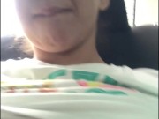 My girlfriend sends me a video of her taking and showing her tits.