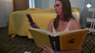 A Sexy Hot Mature MILF tries a dating app a finds the young son of an old friend.