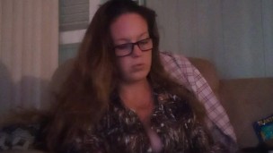 Amateur Milf Playing Video Games In Sexy Night Gown