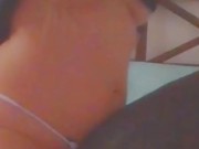 Natural tits soaked in morning pussy rub 1/16