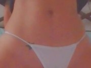 Natural tits soaked in morning pussy rub 13/16