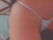 Natural tits soaked in morning pussy rub 4/16