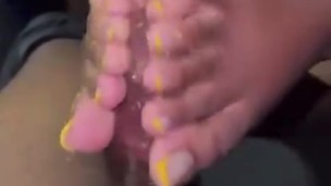 She came over after work Footjob