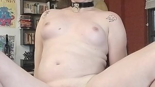 Trans girl fucks and vibes drippy clit