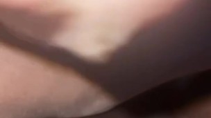 Post Orgasm Torture - Ebony ilovelaylafeet lets me Cum inside her ripped Nylon