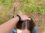 Brunette babe loves sucking my cock outside 15/16