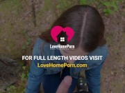 Brunette babe loves sucking my cock outside 2/16