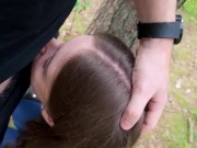 Brunette babe loves sucking my cock outside 7/16