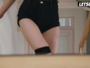 Skinny Slut Anna Dirty Interracial Sex with BBC - LETSDOEIT 1/16